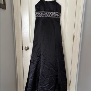 Morgan & Co. Black Maxi Dress with Silver Accents